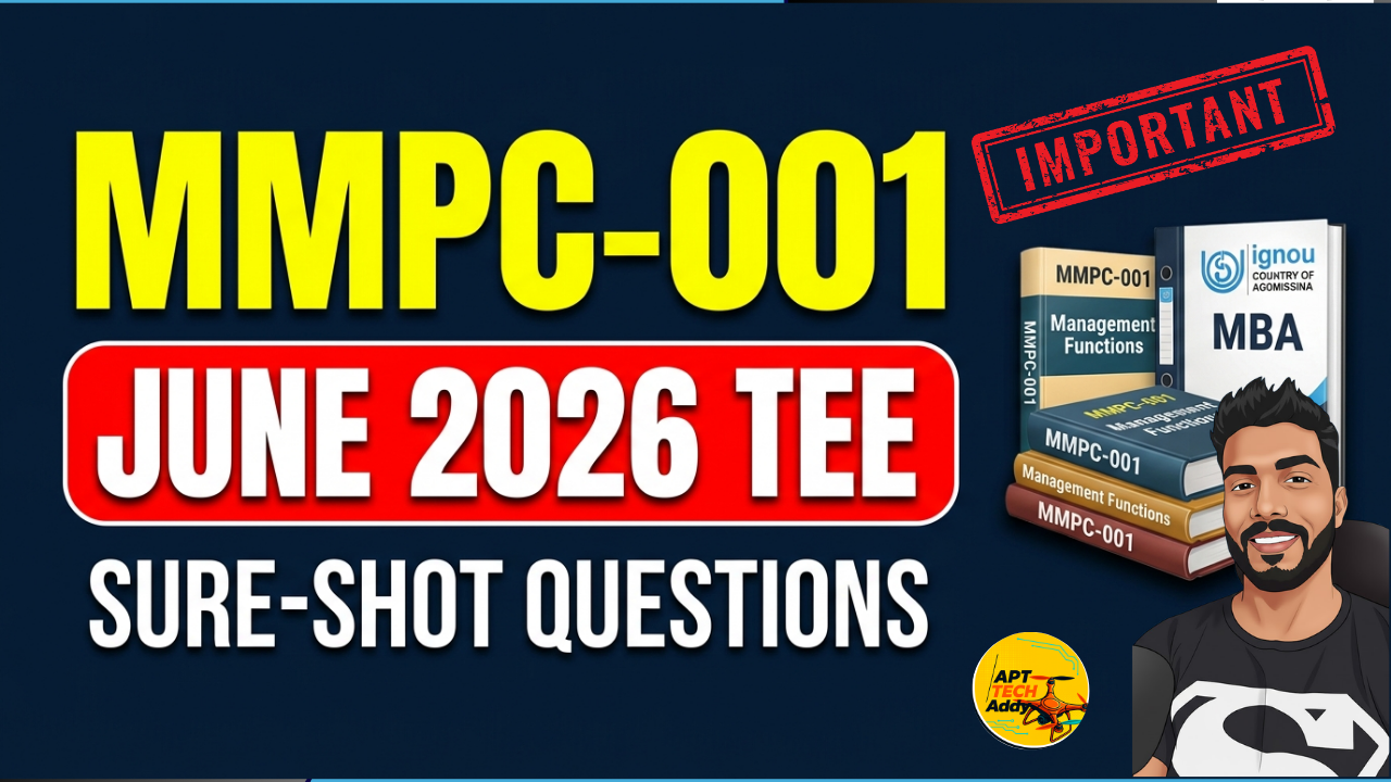 MMPC 001 MOST IMPORTANT QUESTION FOR TEE 2026