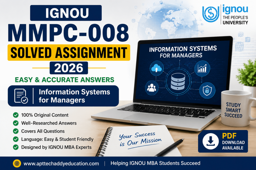 ignou mba mmpc 008 assignment solved
