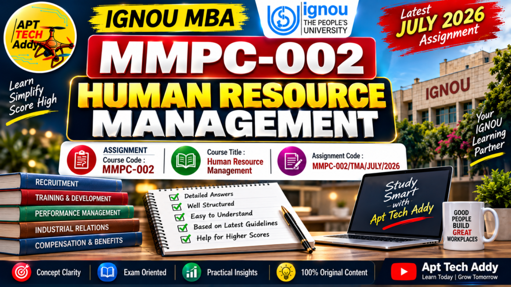 IGNOU MMPC-002 Solved Assignment 2026 | Easy & Accurate Answers